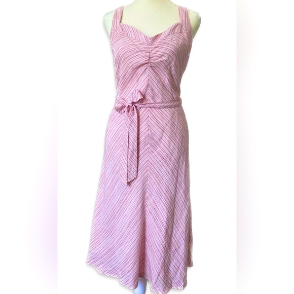 Vintage Linen Halter Dress - Picture 1 of 8